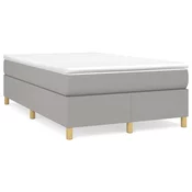 VIDAXL box spring posteljni okvir (120x200cm, blago), svetlo siv