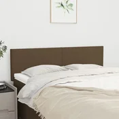 Vidaxl vidaXL Vzglavja za posteljo, komplet 2 kosov, temno rjava, 72x5x78/88 cm, blago