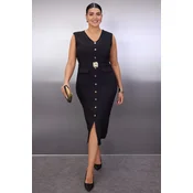 Trendyol Curve Ženska haljina Tbbaw26Ah00094, Crna