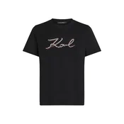 Karl Lagerfeld Majica burgund/črna/srebrna