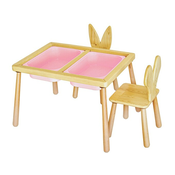 Hanah Home Djeciji sto i  2 stolice, Roze