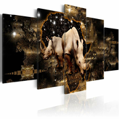 Slika - Golden Rhino (5 Parts) Wide 200x100