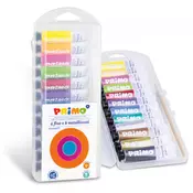Boja tempera 12ml aluminijumska tuba 12boja (8 metalik+4 fluo)+cetkica