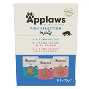Applaws Fish Selection vrečke za mačke, ribji izbor v želeju 6 x 70 g
