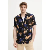 Košulja Rip Curl za muškarce, boja: crna, regular, s klasicnim ovratnikom, 03QMSH
