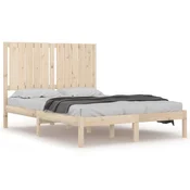 Vidaxl Posteljni okvir iz trdnega lesa 120x190 cm