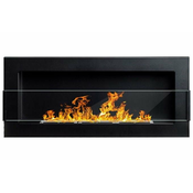 Volino Bio kamin viseči s steklom 900x400 mm - črna