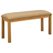 vidaXL Jedilna klop 95 x 32 x 45 cm Masivno hrastovo les Bež