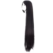 Korbi Črna lasulja za cosplay, 100 cm, toplotno odporna