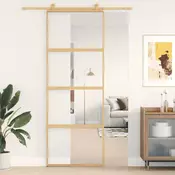 Vidaxl vidaXL Drsna vrata zlata 76x205 cm prozorno ESG steklo