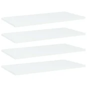 Police za knjige 4 kom bijele 60 x 30 x 1,5 cm od iverice