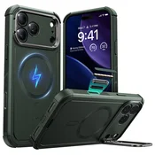 Hibridni ovitek ESR Cyber Armor Kickstand za iPhone 17 Pro - green