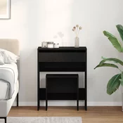Kozmeticki Stol Crni hrast 60 x 40 x 75 cm Konstruirano drvo