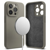 Ovitek Ringke Silicone Magnetic za iPhone 15 Pro - gray