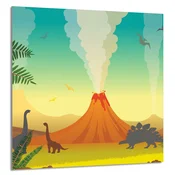 shumee STEKLENA PLOŠČA ZA KUHINJO 60x65 Volcano