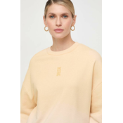 Bombažen pulover Patrizia Pepe ženska, rumena barva