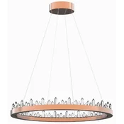 Casa Padrino luxury LED chandelier copper A� 85 cm - Round dimmable stainless steel chandelier with crystal glass - Living room chandelier - Bedroom chandelier - Luxury furniture