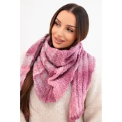 Kesi Womens soft and warm wool scarf in colorful stripes KN19 dark pink