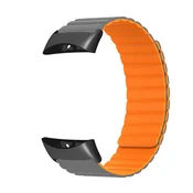 INF Združljiv s Garmin Forerunner 45/45S/Swim 2 silikonski magnetni pašček Grey+Orange, (5000085441)