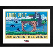 Plakat s okvirom GB eye Games: Sonic the Hedgehog - Green Hill Zone