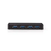 USB 3.2 Gen 1 Hub | 1x USB-A m | 4x USB-A | Napajanje na Struju ili USB | NEDIS