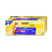 MultiFit Cat Duo riba in classic mix v želeju 48x100 g