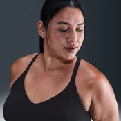 Nike Indy Light-Support Womens Padded Adjustable Sports Bra - Black - Polyester/Elastane - 50% Recycled Polyester
