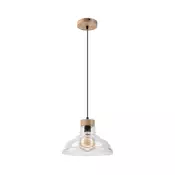 Luster na sajli SINGLE 1xE27/60W/230V pr. 28 cm hrast