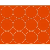 shumee Nalepke s krogi 12 cm pikčaste nalepke 12 kosov oranžne mat