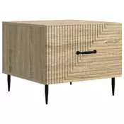 vidaXL Klubska miza Sonoma hrast 49 x 50 x 40 cm Inženirski les