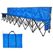 VEVOR Zložljiva klop 8 sedežev 3300x450x820 mm modra