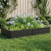 vidaXL Dvignjena gredica Črna 151 x 75,5 x 25 cm PP