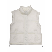 Womens down vest with 4F synthetic down filling - beige