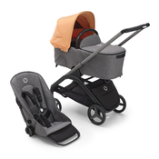 Bugaboo Dragonfly s košaro - GRAPHITE/GREY MELANGE - ISLAND CORAL