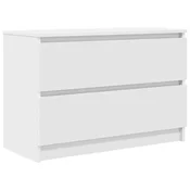 Vidaxl TV omarica Bela 80x35x54 cm Izoblikovan les