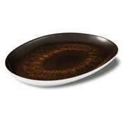LE COQ krožnik Estia Rust 41,5x27cm, ovalen, rjav, porcelan