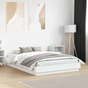 Posteljni okvir bel 120x190 cm inženirski les