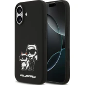 Karl Lagerfeld Liquid Silicone KCH Sketch MagSafe Zadní Kryt pro iPhone 17 Black