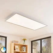 Lindby Zento LED panel, CCT, daljinski upravljalnik, zatemnitev. - Kuhinja - Sodobni - bela, srebrna - Plastika