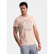 Mens printed t-shirt Ombre Casual Style - pale rose