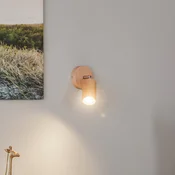 SOLLUX LIGHTING Stenski grelnik Cre iz lesa, enogorni - Dnevna soba/jedilnica - Skandinavski - svetlo leseno