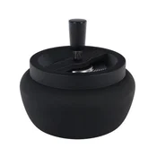 shumee Velik vrtljivi pepelnik 11cm črn mat 22395