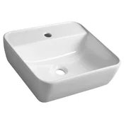 TUJE Keramični umivalnik 46x42cm, bela - Bela - 46x14x42 cm - Sapho - 24 - Keramika - Pravokotnik - 460 - 140 - 420 - 14