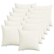 vidaXL Prevleka za blazino 12 pcs HEERLEN Krem 45 x 45 cm korduroy