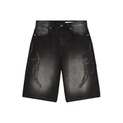 Bershka Kavbojke črn denim