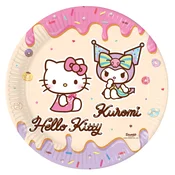 Procos Papirnati krožniki - Kuromi in Hello Kitty 23 cm
