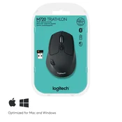Logitech M720 bežicni opticki miš USB bluetooth 1000dpi crno bela boja | 910-004791