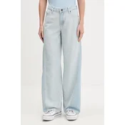 Guess Jeans kavbojke s širokimi hlačnicami ženske