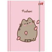 Pusheen rožnata mapa z gumico, velikost A4