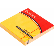 Optima - Samoljepljivi listici u bloku Optima, 75 x 75, 100 listova, neon narancasta